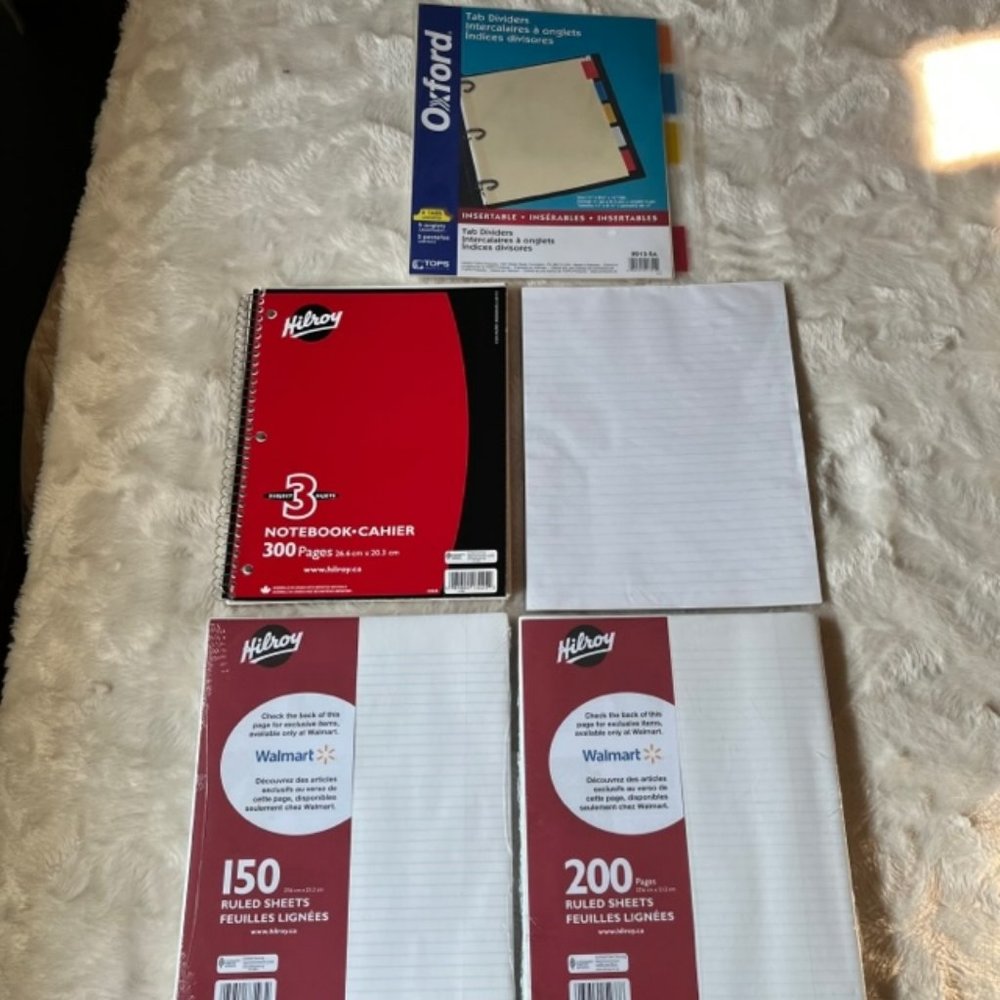 Back to School Office Supplies Oxford Hilroy Paper Notebook